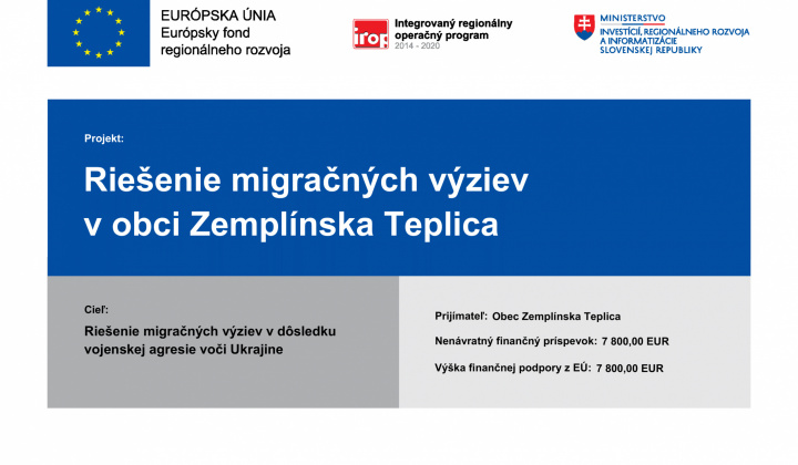 Projekty / Riešenie migračných výziev v obci Zemplínska Teplica - foto