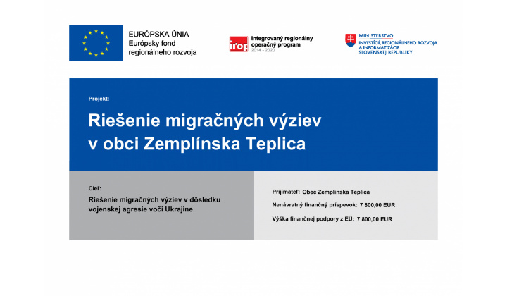 Riešenie migračných výziev v obci Zemplínska Teplica